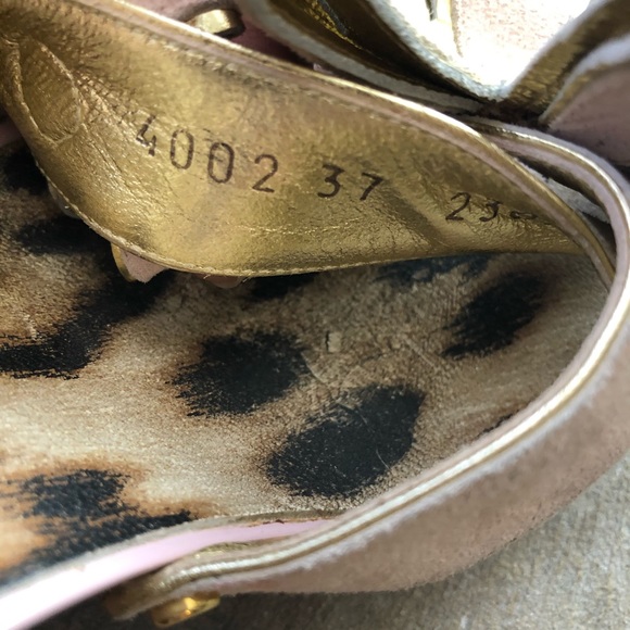 Barbiecore Roberto Cavalli Peep Toe Bow High Heels Leopard Pink 7 - Picture 7 of 9